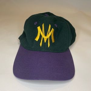 MM Mickey Mouse Hat Cap Green Purple Youth Used Snapback 90’s Vintage Bl5 Disney